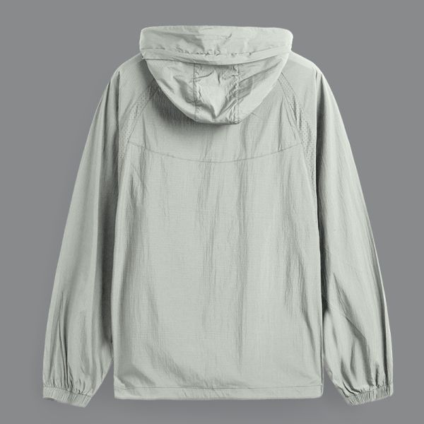 Custom UPF 50+ UV Protection Jacket 63% Polyester 37% Nylon Lightweight Windproof Sun Protection Hoodie Outdoor Custom Logo Skin Coat