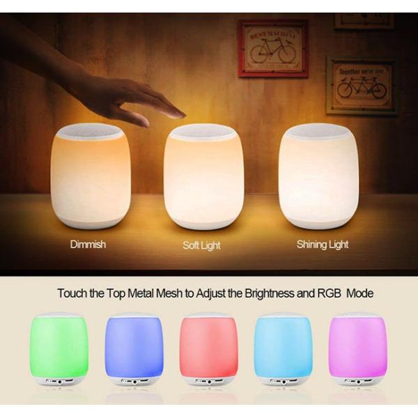 Smart Touch LED Bluetooth Speaker , Mini Usb Bluetooth Speaker For Mobile Phone