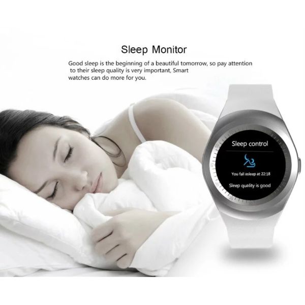 Y1 Round Bluetooth Wearable Passometer Smart watch Sleep Tracker Business Smartwatch for Android