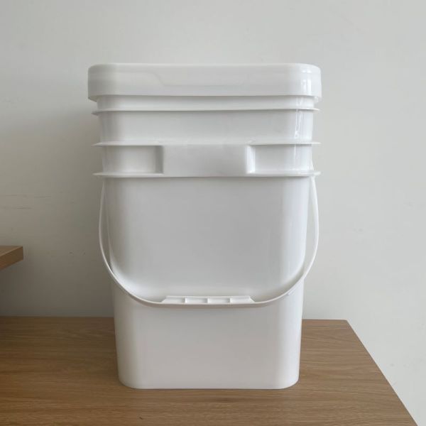 Industrial Plastic Bucket with Handle Lid Multi-function Square Bucket