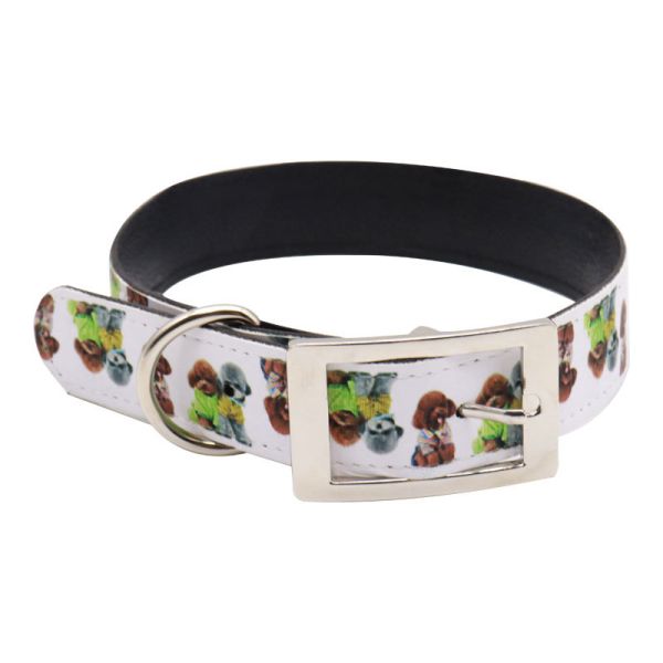 PU Leather Sublimation Dog Collar Blanks With Adjustable Quick Release Buckle For Puppy Personalized Pet Collar