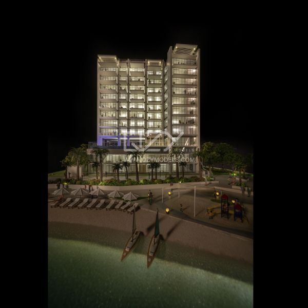 1/50 Scale Dubai C8 Model Architectural Maquette Architecture Model With Full Lighting Display
