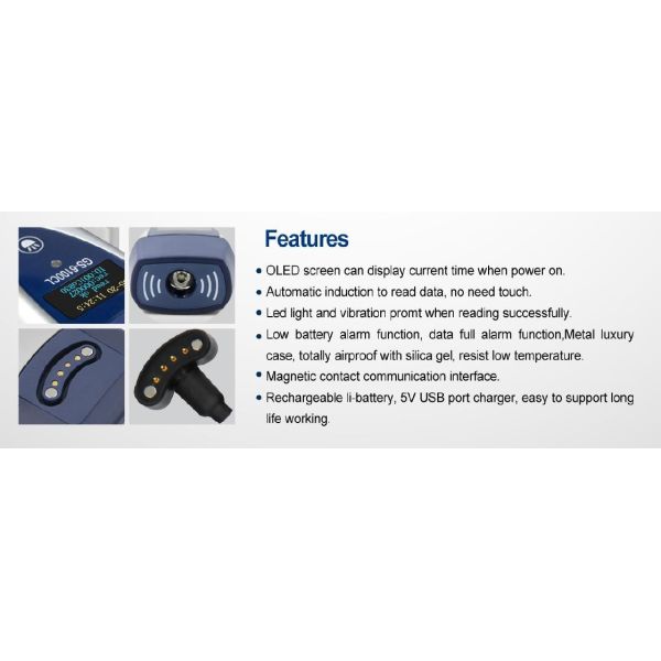 OLED Induction Guard Tour Patrol System Reader For Checkpoint Tag