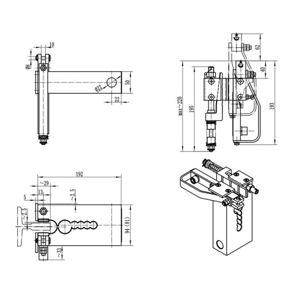 SN-SG-AQ10 Elevator Safety Gear Lift Components With Belleville Spring For Passenger Lift