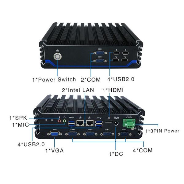 Fanless Industrial Fanless Mini PC With Intel Core I5-7200U Processor