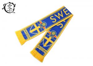 China Printed Soccer Fans Sublimated Scarf , Warm Sports Soccer Ball Scarf on sale