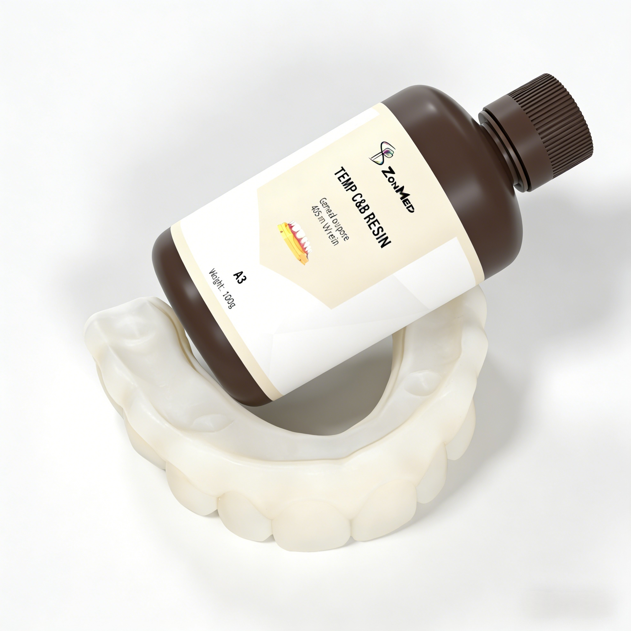 Regular DLP Printer And LCD Printer Compatible 3D Printing Temporary Crown Resin Biocompatible FDA Approved Dental Material