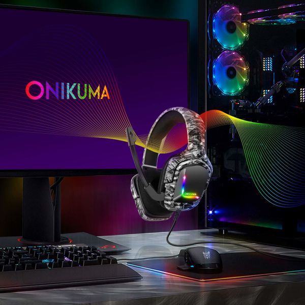 ONIKUMA K20 Camouflage Gaming Headset