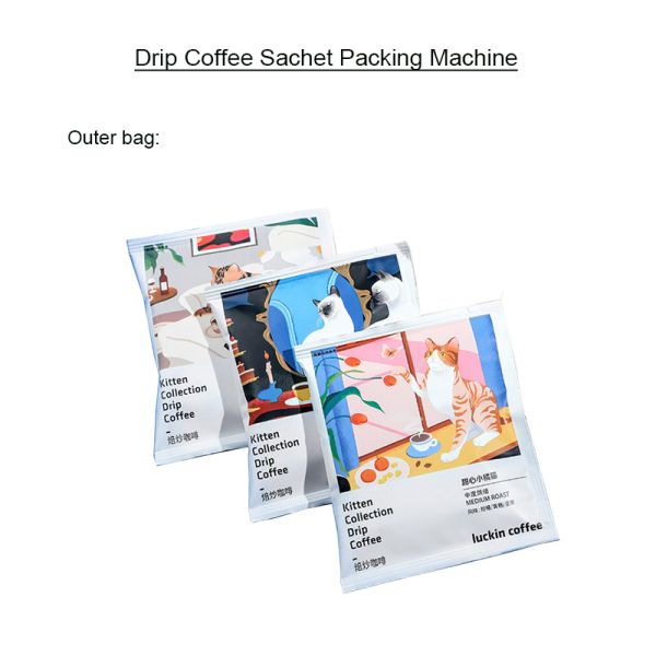 Automatic Bag Filling Packing Machine Hanging Ear Sachet Filter Drip Coffee Powder
