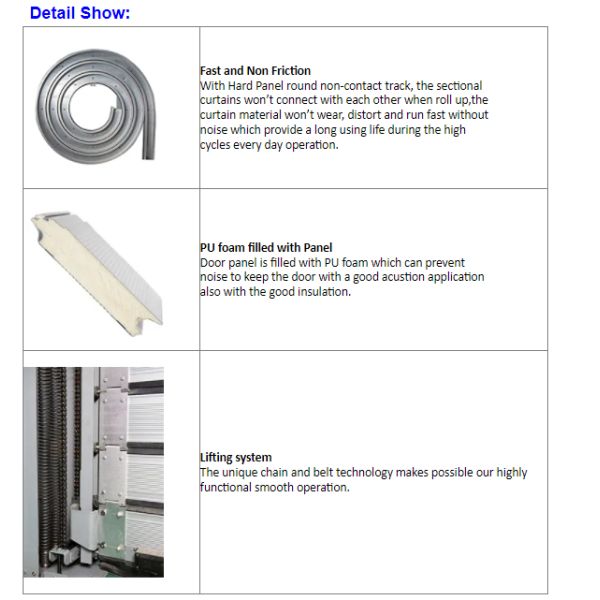 High Speed Spiral Door With PLC Control For Enhanced Efficiency