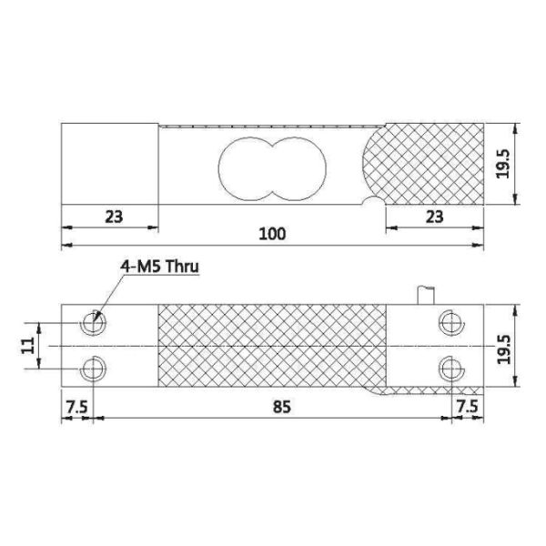 High Accuracy Single Point Load Cell 50kg For Electronic Scale / Platform Scale