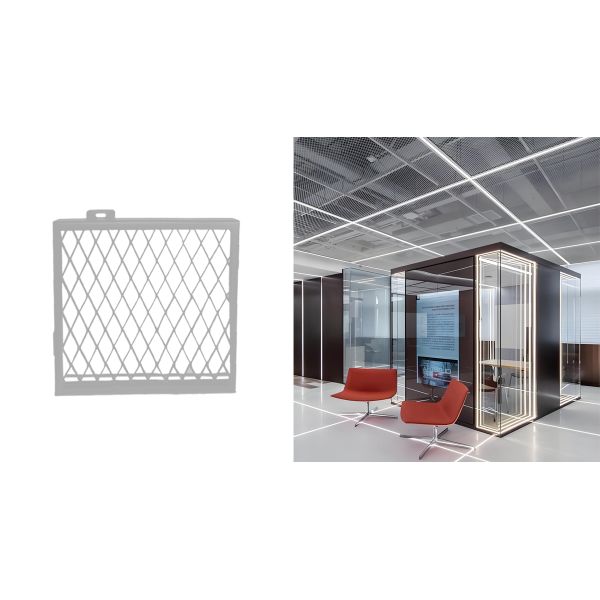Carving perforation aluminum mesh ceiling customized solutions for ventilation ceiling decoration and lighting integration