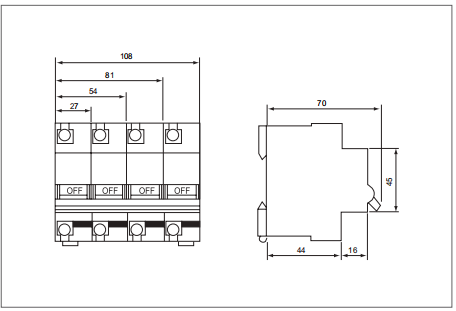 Widening Handle AC415V 3P Overcurrent Circuit Breaker