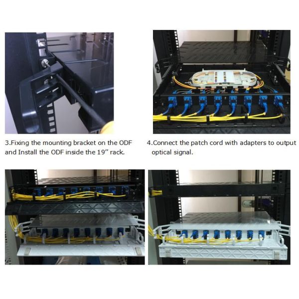 Slidable 19'' Drawer FTTB 24fibers Rack Mount Patch Panel