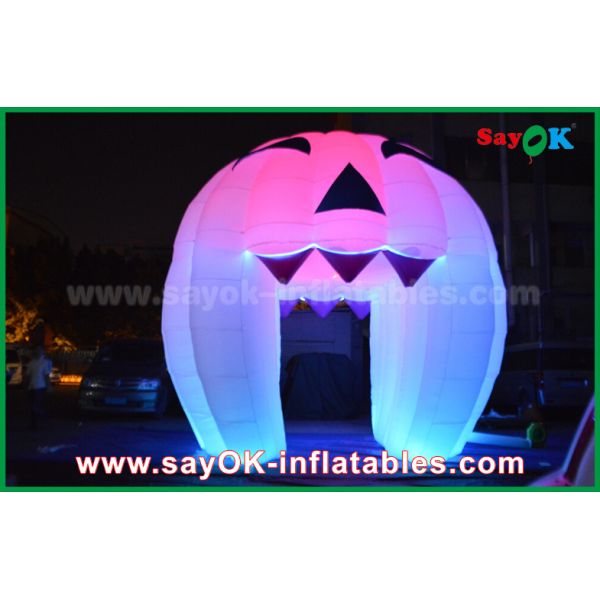 Cute Inflatable Holiday Decorations Lighting Ghost Door / Large Inflatable Pumpkin