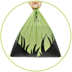 Corn Starch Biodegradable Compostable Eco Friendly Drawstring Laundry Bag, Jumbo Compostable Drawstring Plastic Trash Ba