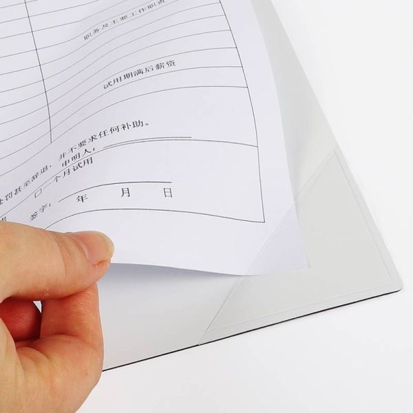 Magnetic A4 Document Holder Four Corners Insert Direct Writing File Holder OEM