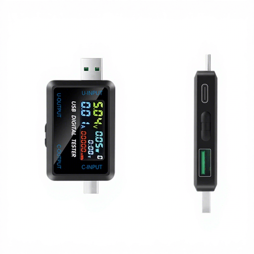 USB-C Digital Multi-Function Power Meter Real-Time Voltage Current & Capacity Display CD4-30V Range
