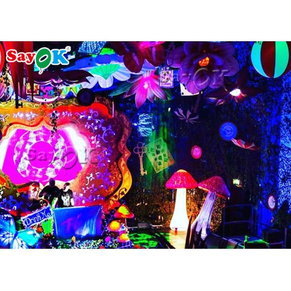 Artificial Inflatable LED Hanging Flower For Advertising Decorating