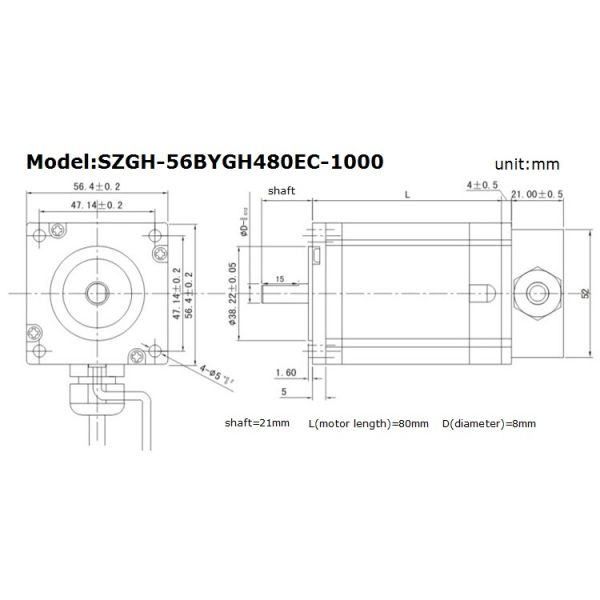 Integrated Servo Control Closed Loop Stepper Motor Stepper Angle 1.8 2.2NM