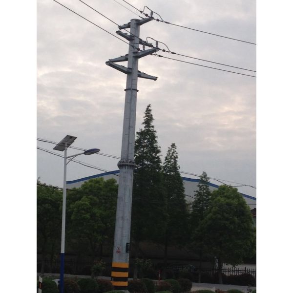 Conical Steel Transmission Pole Distribution Transformer Octagonal Electric Metal Pole