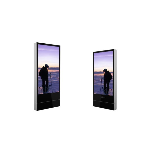 Indoor Digital Advertisement Display Floor Stand 75inch Android Network 4G