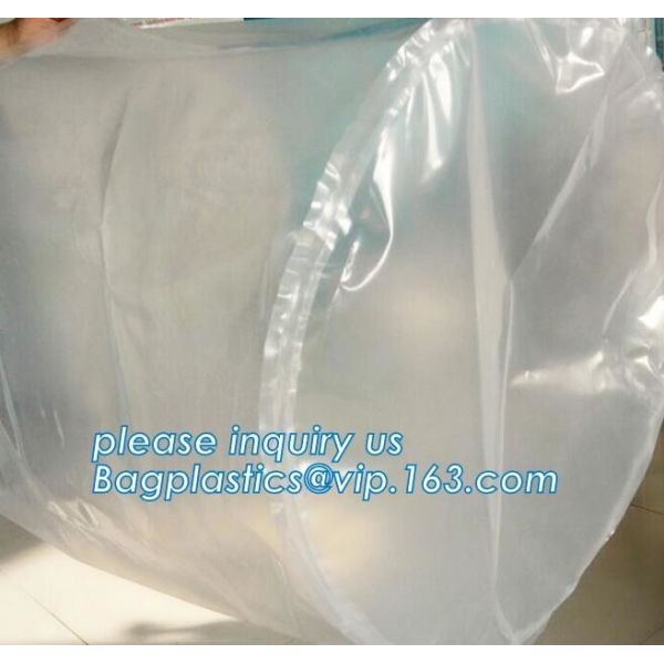 bottom unloading PE liner bag, round bottom bucket liner, plastic pail liner, circle round bottom liner for liquid and p