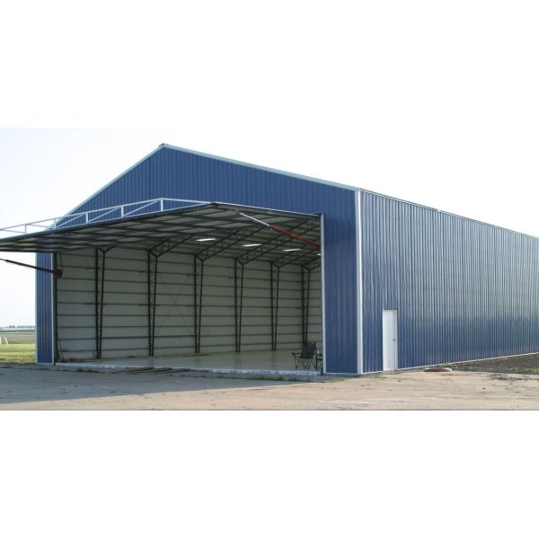 Large span space hot-rolled galvanized steel structure hangar building with Q355B quality