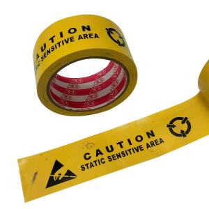 Quality SGS 50mmx22m ESD Protected Area Self Adhesive Warning Tape for sale
