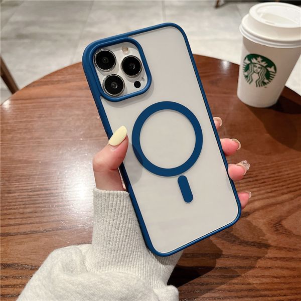 Scratch Resistant Magnetic Phone Case Camera Stand TPU Transparent Case