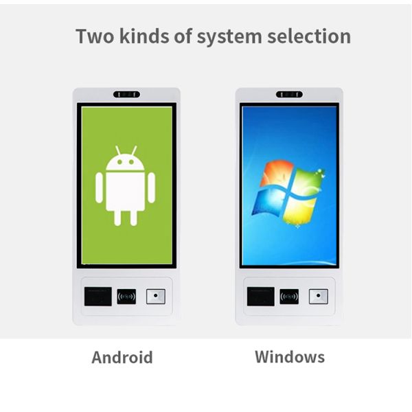 Touchwo 10-Point Capacitive Touch Screen Kiosk with 1920x1080 Resolution and Wall Mount for Self Ordering and Payment