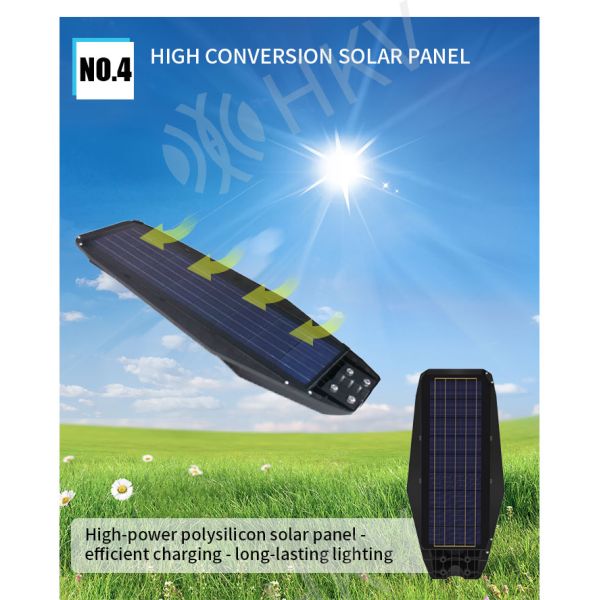 3000-6500K ABS Lamp Solar Street Light With Pole