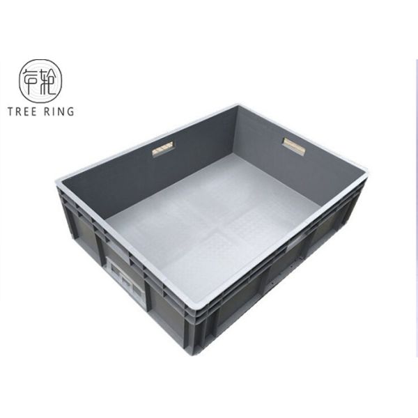 800 * 600 * 230 Euro Stacking Containers , Straight Sided Plastic Storage Boxes