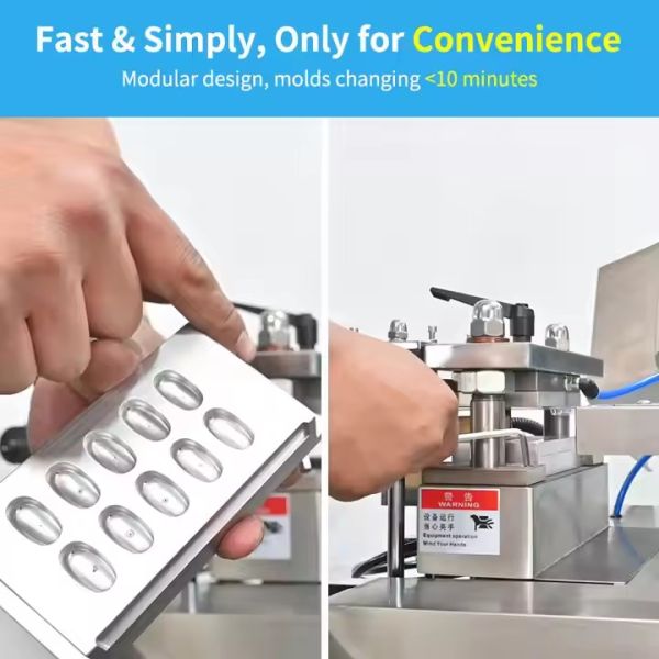 Blister Packing Machine 30-60pcs/min with PLC Control