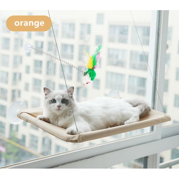 100% Cotton Cat Window Hammock Space Saving With Suction Cup