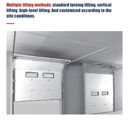 Optional Ventilation Steel Insulated Sectional Doors For Customized Needs Galvanized Steel Insulated Garage Door