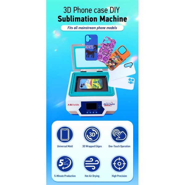 3D Sublimation Printing Machine Offering Precise Heat Transfer Printing Process for High Clarity and Phone Case Designs