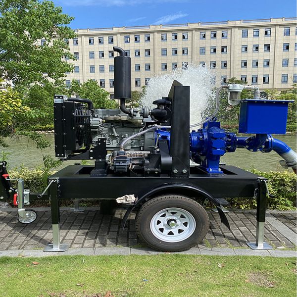 Self Priming Pump Portable Trash Water Pump High Performance Diesel Engine Pump Set