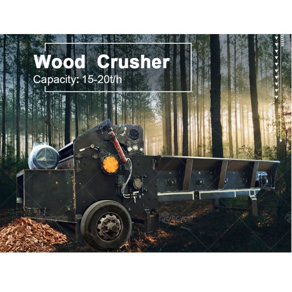 Forestry Machinery Firewood Processor Tree Cutting Machine / Drum Wood Chipper Equipment Wooden Chipping Machine