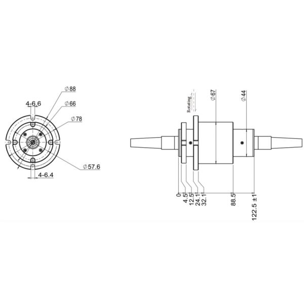 2 channel fiber optic slip ring/ rotary joint