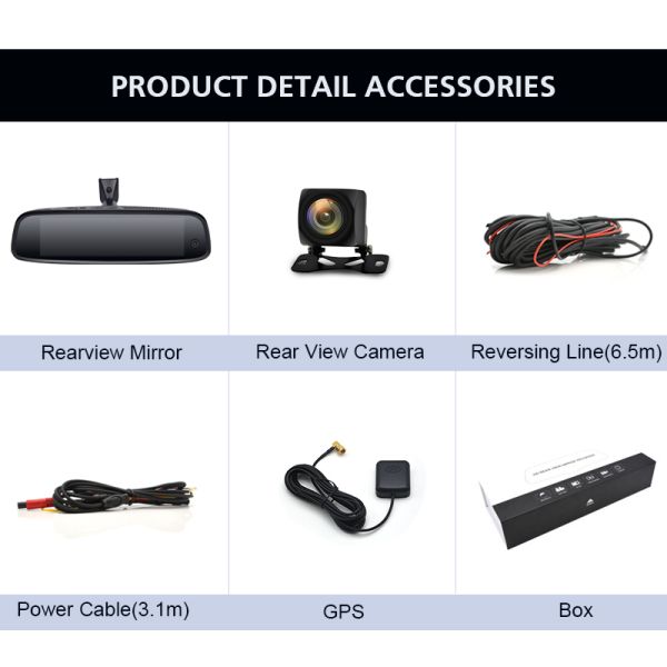 Android 5.1 Car DVR Dash Camera ADAS Drive Video Mirror Recorder