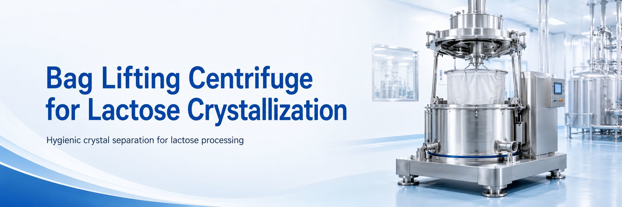 Bag Lifting Centrifuge for Lactose Crystallization