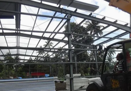 Light Portal Frame Structure Structural Roofing Modular House Prefabricated Construction Building