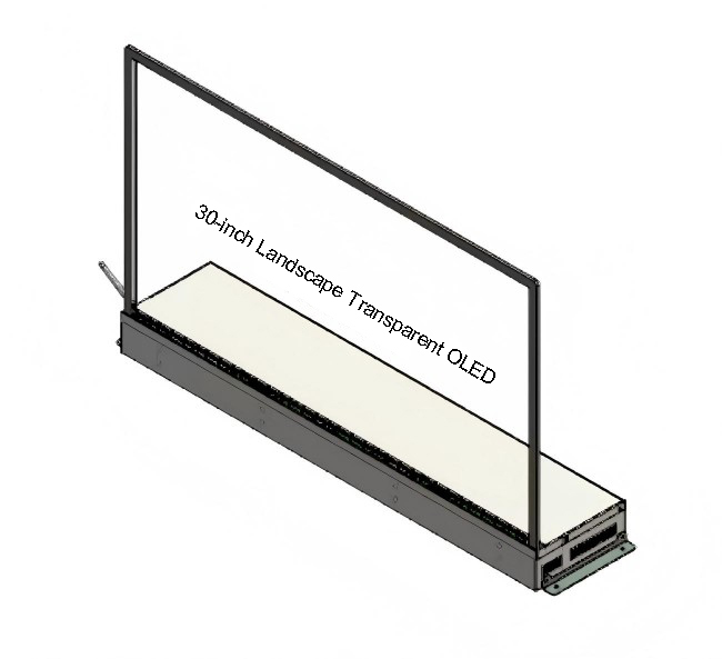 30 Inches Frameless Touch Version 7x24 Hours Work IG Transparent OLED Displays
