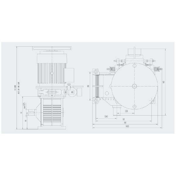 VVVF Driving Geared Traction Machine For Escalator Parts