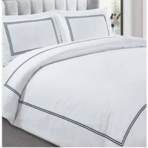 China White Duvet Cover King 100% Cotton Hotel / Home Collection White Duvet Cover Supplier on sale