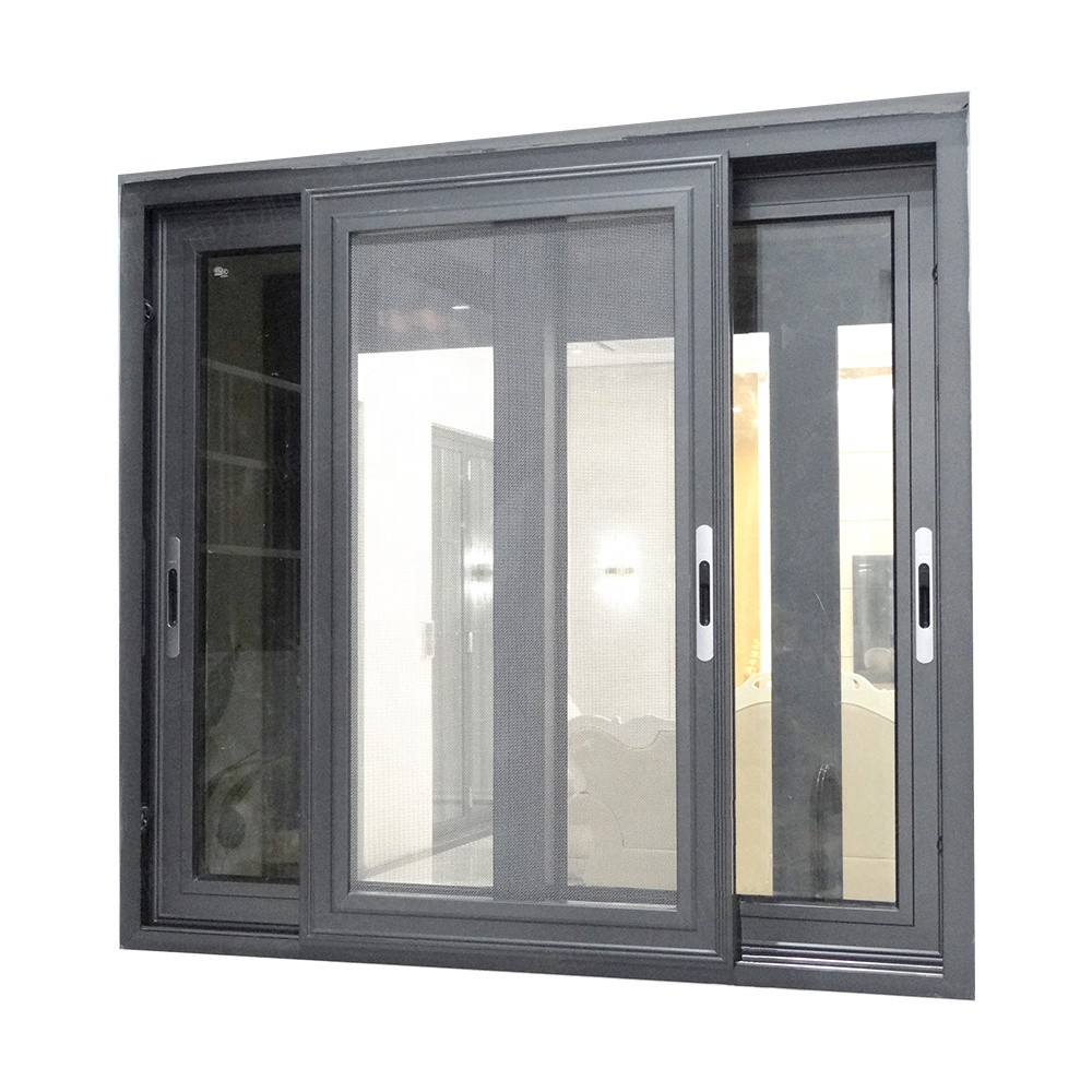 Modern Customized Powder Coating Aluminum Sliding Window High Security Antitheft