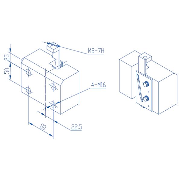 Elevator Instantaneous Safety Gear With 10 , 15.88 , 16mm Guide Rail Width