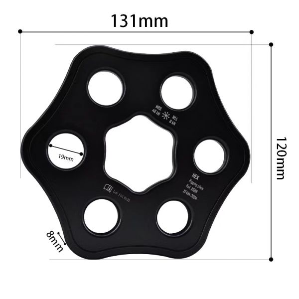 Versatile Multi-Hole Force Distribution Plate Climbing Gear Anchor Point Equipment