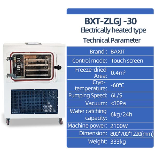 Laboratory Pre freezing Silicon Oil Heating Freeze Dryer Machine